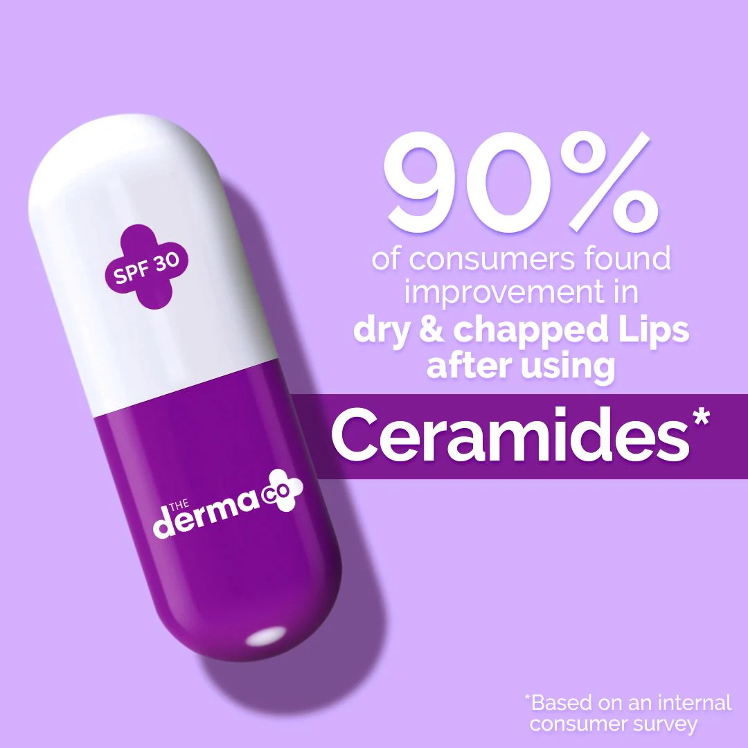 1% Ceramide Complex Lip Balm with Ceramides & Vitamin E, SPF 30 PA++ for Dry & Chapped Lips - 4g - Image 5