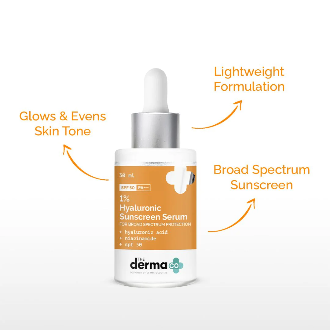 1% Hyaluronic Acid Sunscreen Serum with SPF 50 & Niacinamide - 30ml - Image 3