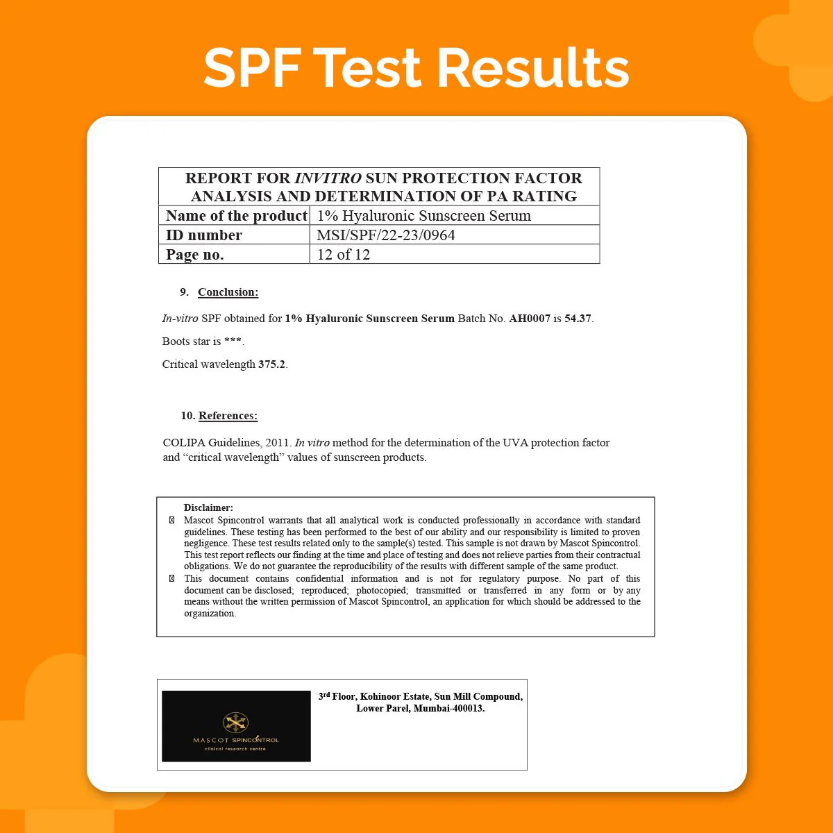1% Hyaluronic Acid Sunscreen Serum with SPF 50 & Niacinamide - 30ml - Image 4