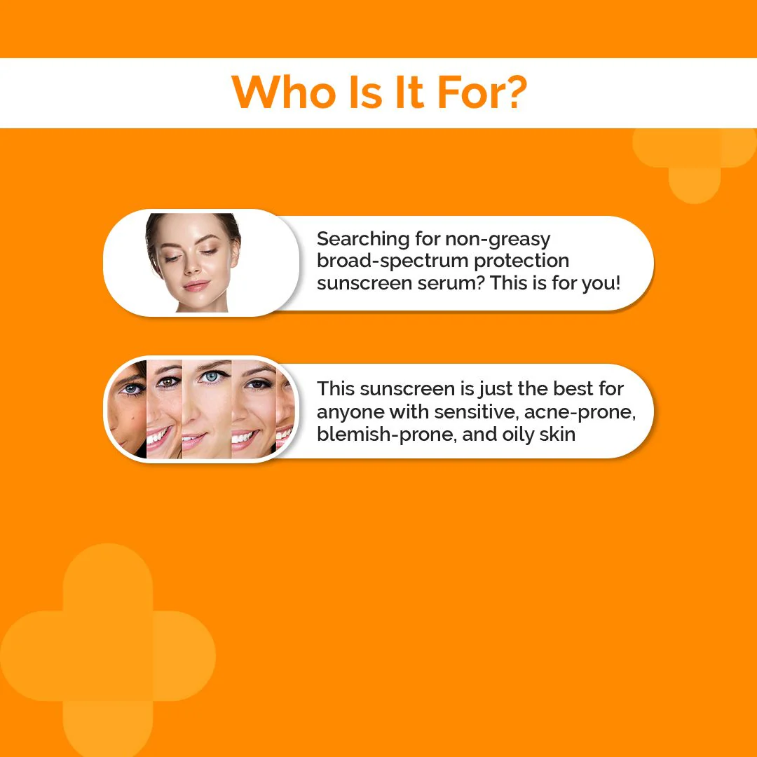 1% Hyaluronic Acid Sunscreen Serum with SPF 50 & Niacinamide - 30ml - Image 5