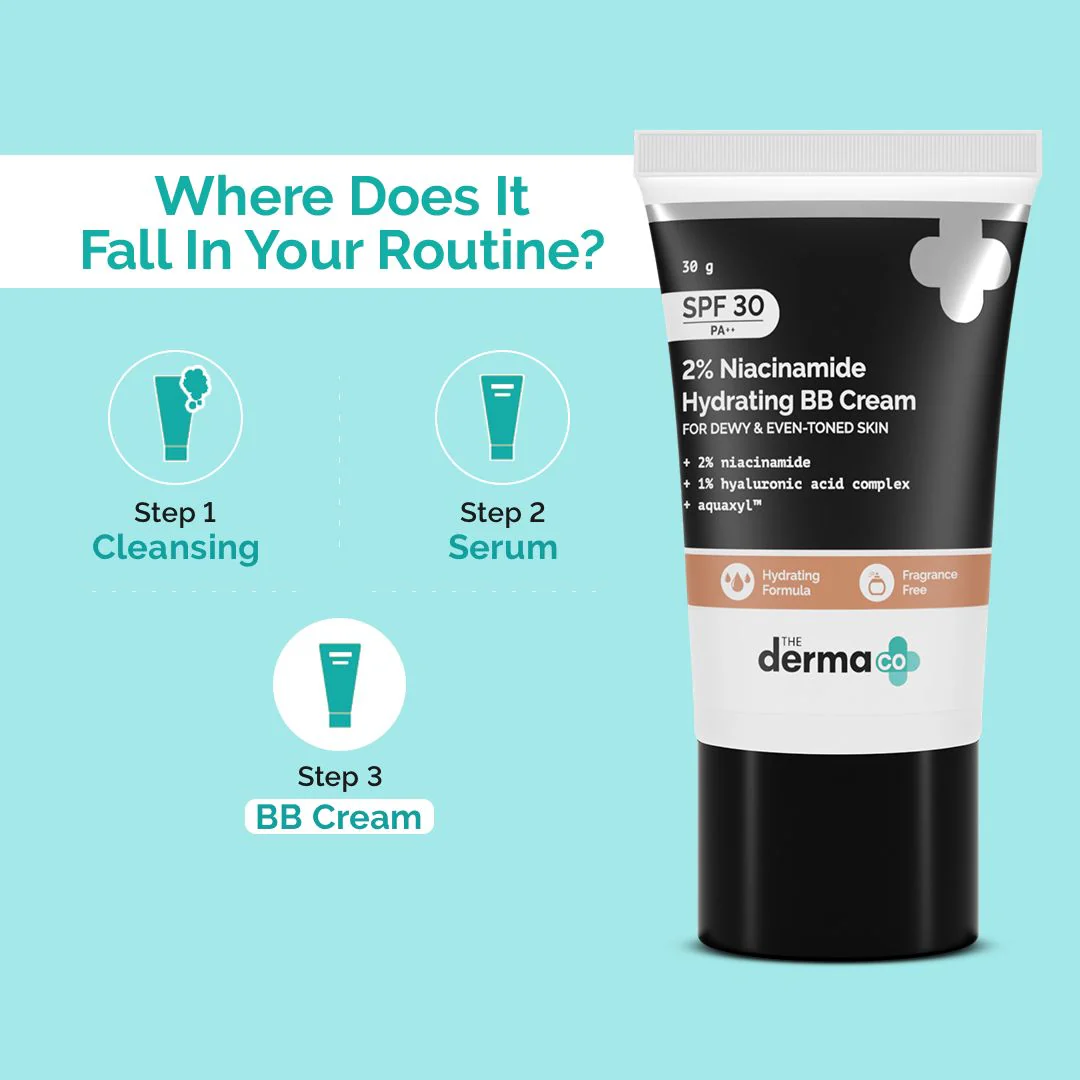2% Niacinamide Hydrating BB Cream with 1% Hyaluronic Acid Complex & Aquaxyl- 30 g |  02 - Nude - Image 5
