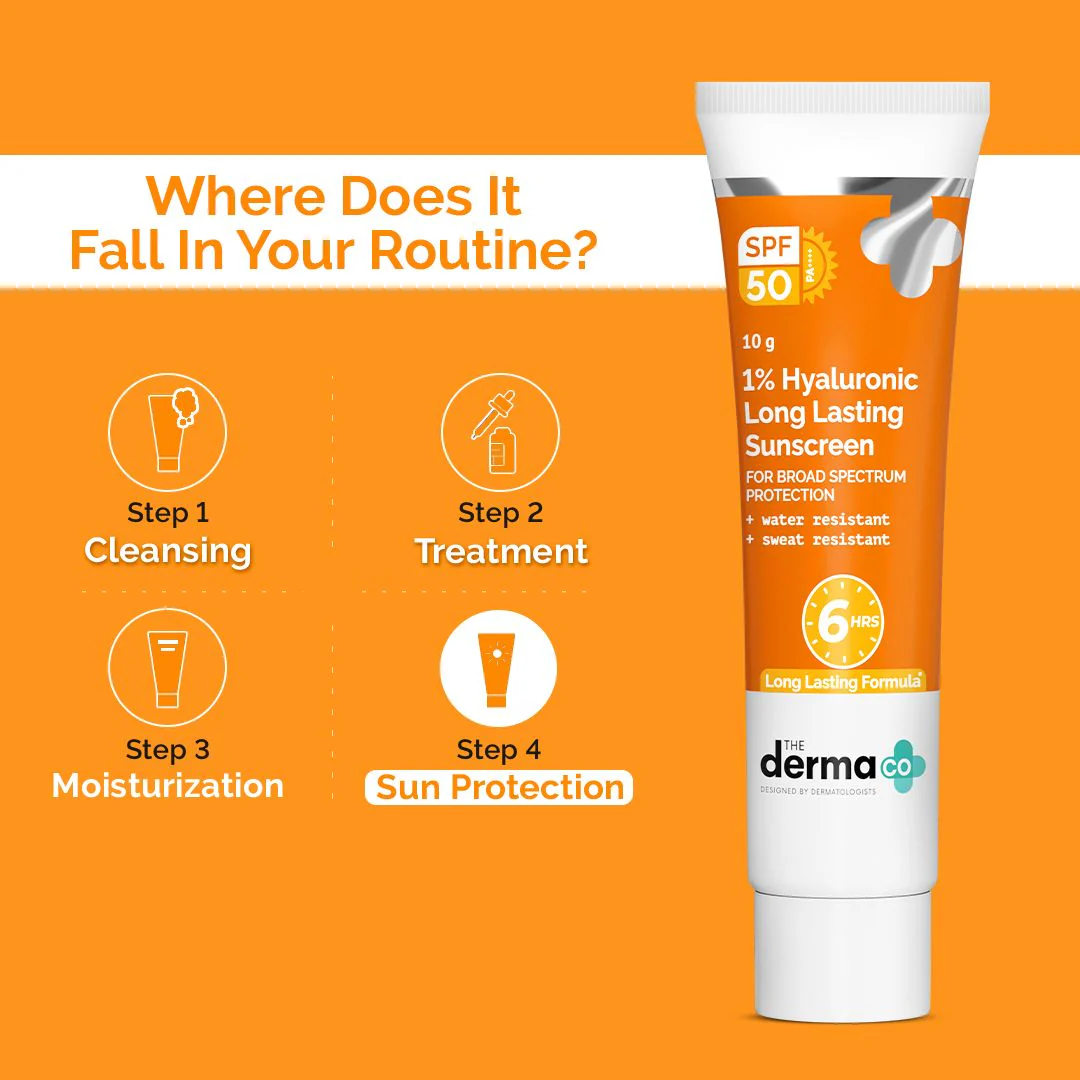1% Hyaluronic Long Lasting Sunscreen SPF 50 & PA++++ - 10 g - Image 5