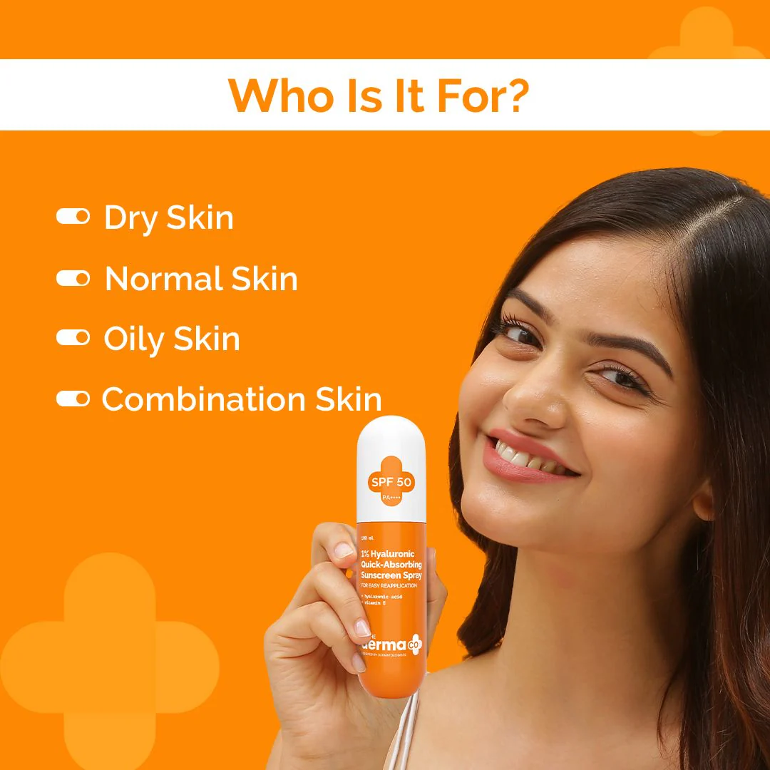 1% Hyaluronic Quick-Absorbing Sunscreen Spray with Hyaluronic Acid & Vitamin E - 100 ml - Image 4