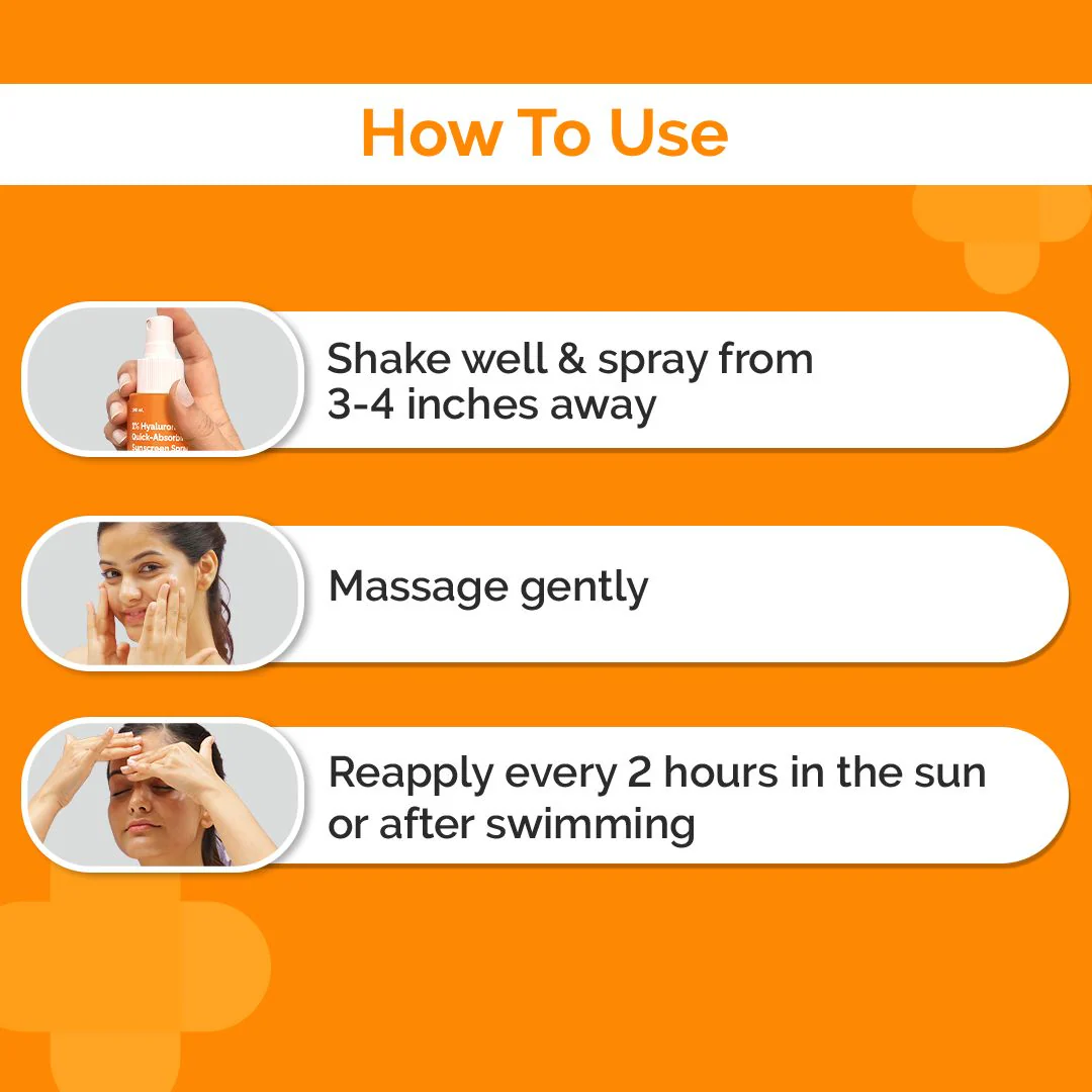 1% Hyaluronic Quick-Absorbing Sunscreen Spray with Hyaluronic Acid & Vitamin E - 100 ml - Image 6