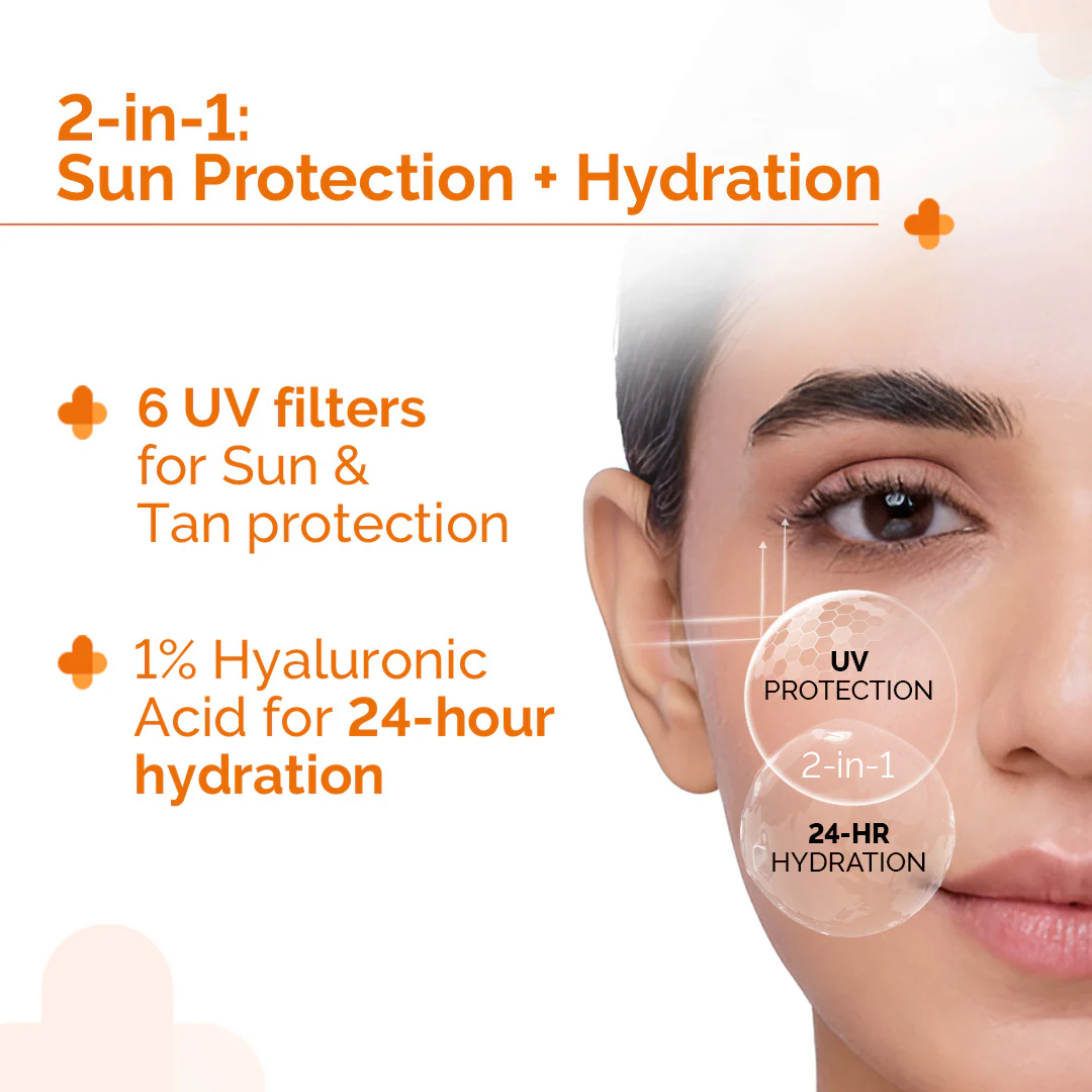 1% Hyaluronic Sunscreen Aqua Gel In Vivo Tested (ISO 24444:2019 Certified, CTRI/2025/02/080287) with SPF 50 & PA++++ - 50g - Image 6