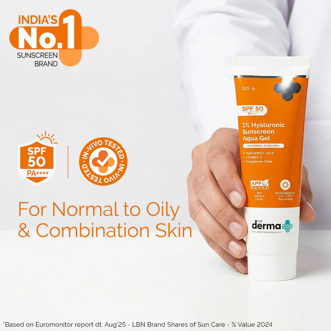 1% Hyaluronic Sunscreen Aqua Gel In Vivo Tested (ISO 24444:2019 Certified, CTRI/2025/02/080287) with SPF 50 & PA++++ - 125 g - Image 6