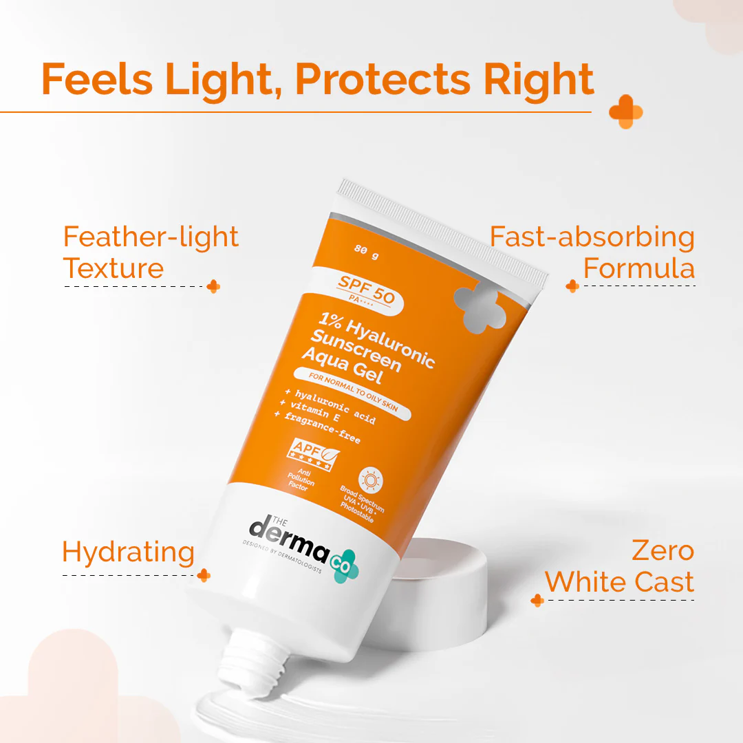 1% Hyaluronic Sunscreen Aqua Gel In Vivo Tested (ISO 24444:2019 Certified, CTRI/2025/02/080287) with SPF 50 & PA++++ - 80g (Pack of 2) - Image 7