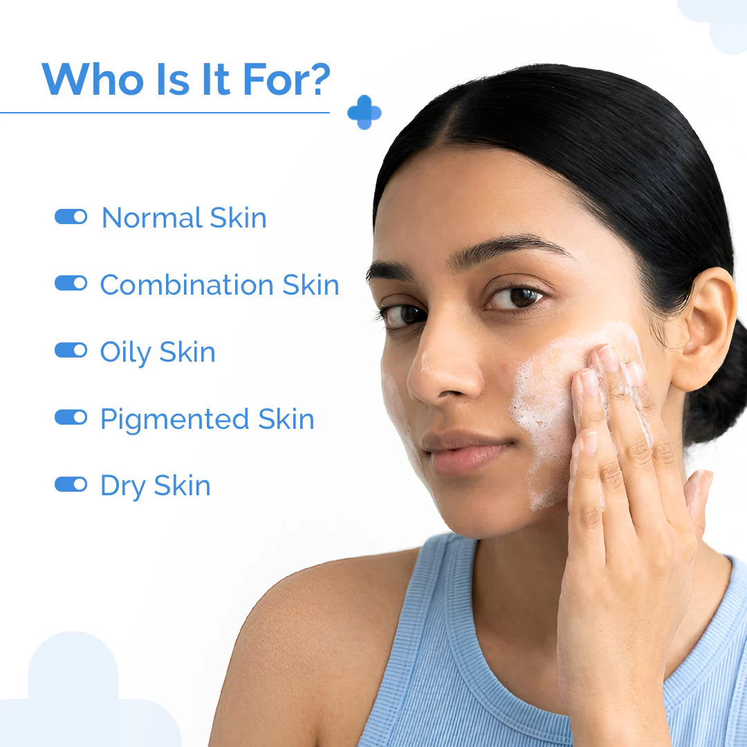 1% Kojic Acid Face Wash with Niacinamide & Alpha Arbutin For Dark Spots & Pigmentation - 100ml - Image 4