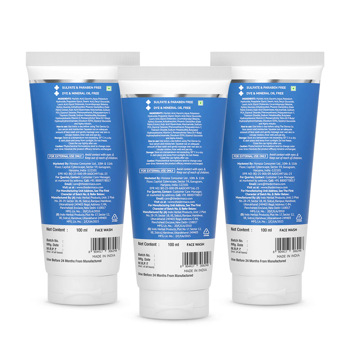 1% Kojic Acid Face Wash with Niacinamide & Alpha Arbutin For Dark Spots & Pigmentation - 100ml (Pack of 3) - Image 8