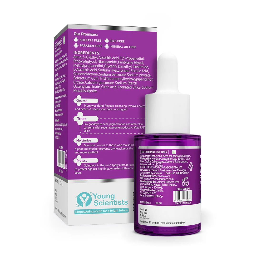 10% Vitamin C Face Serum with 5% Niacinamide & Hyaluronic Acid - 30ml - Image 11