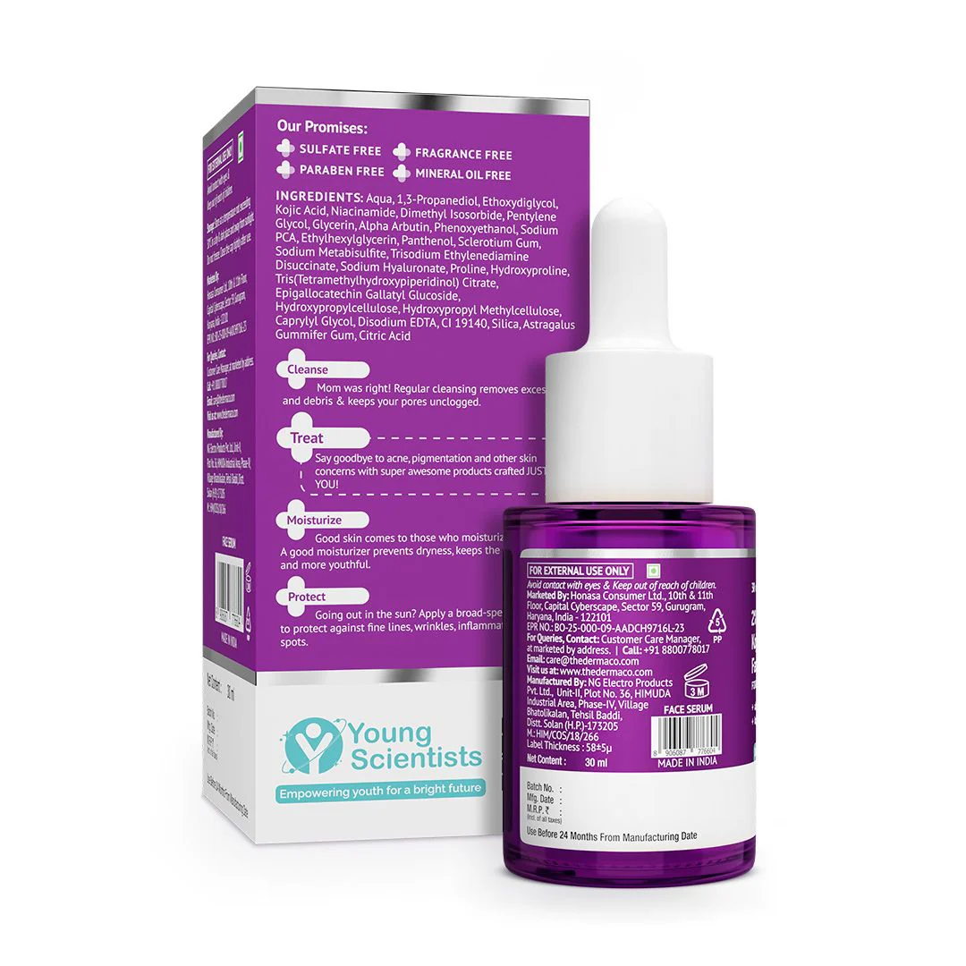 2% Kojic Acid Face Serum with 1% Alpha Arbutin & Niacinamide - 30 ml - Image 11