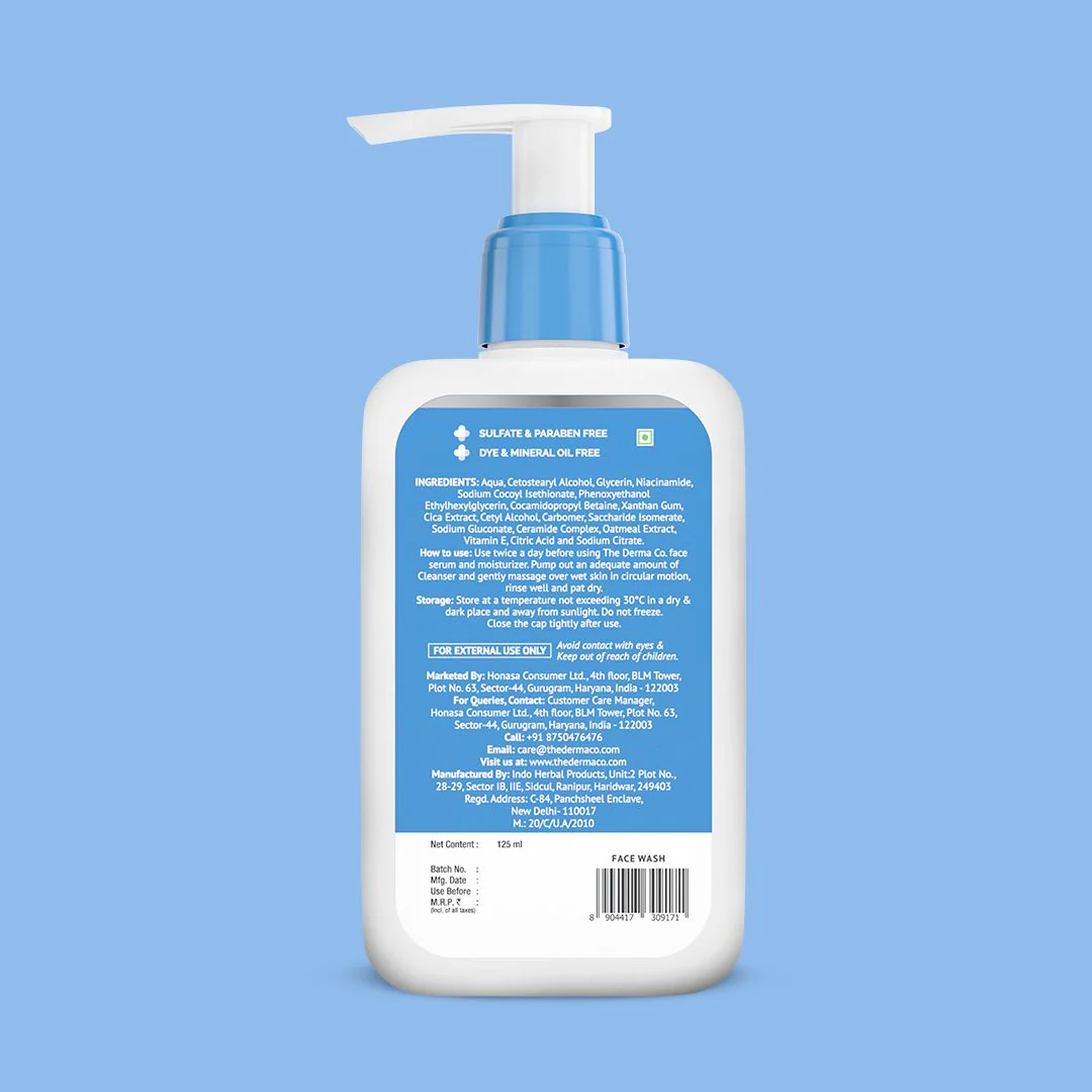 2% Niacinamide Gentle Skin Cleanser for Sensitive, Dry & Normal Skin - 125 ml - Image 10