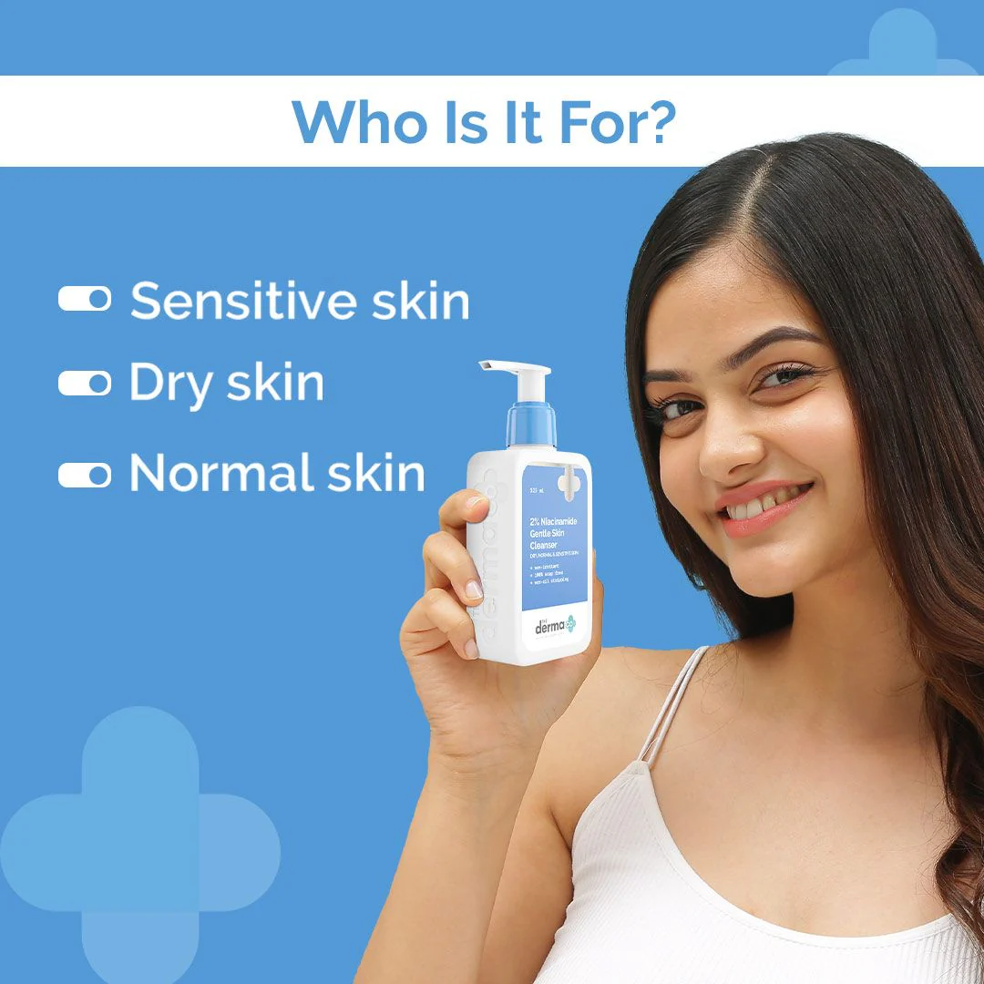 2% Niacinamide Gentle Skin Cleanser for Sensitive, Dry & Normal Skin - 125 ml - Image 4