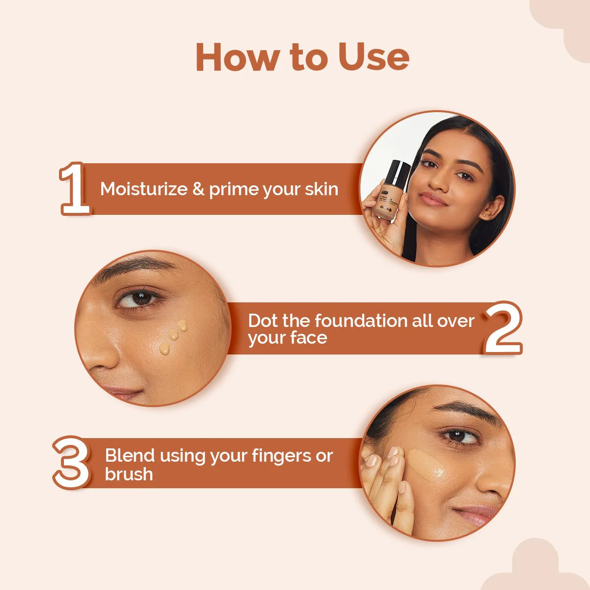 2% Niacinamide High Coverage Foundation With 1% Hyaluronic Acid Complex & SPF 40 PA+++ for 12 Hour Long Stay & 12 Hour Oil Control | 06 Beige - Image 8