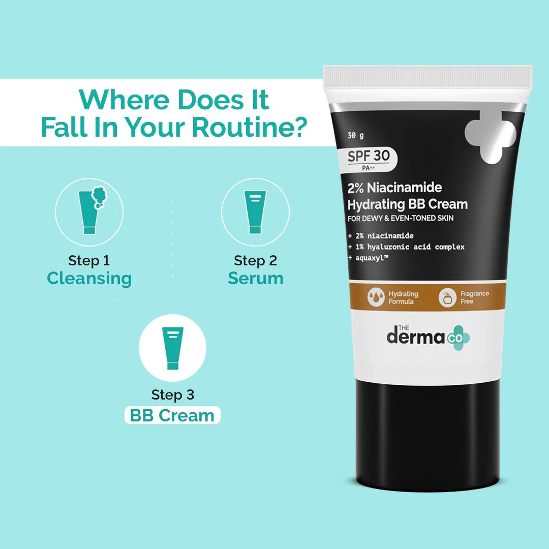 2% Niacinamide Hydrating BB Cream with 1% Hyaluronic Acid Complex & Aquaxyl™  - 30 g |  03 - Warm Beige - Image 5