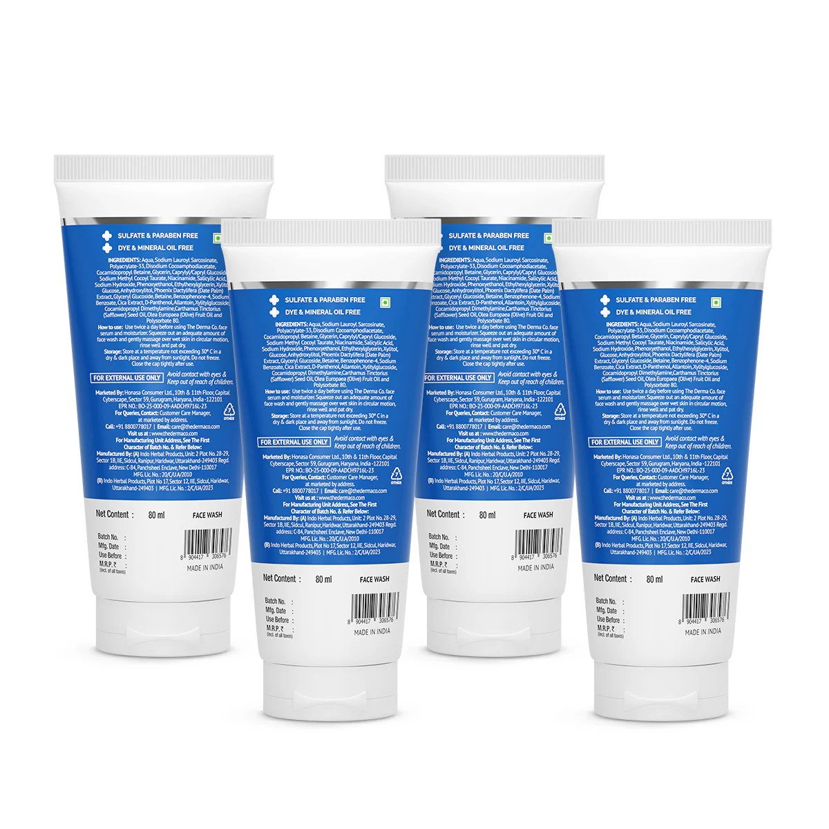 2% Sali-Cinamide Anti-Acne Face Wash with 2% Salicylic Acid & 2% Niacinamide - 80ml (Pack Of 4) - Image 7