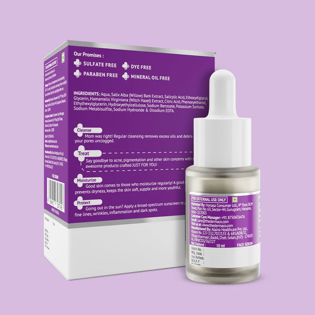 2% Salicylic Acid Serum for Active Acne - 10ml - Image 2