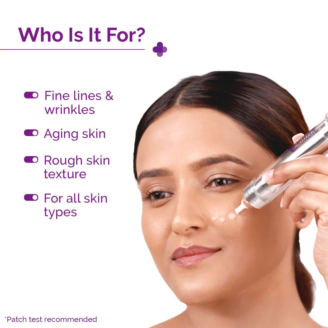 3000 PPM Retinol Microneedle Serum Shot with Squalene, Panthenol & Hyaluronic Acid for Skin Renewal - 10 g - Image 4
