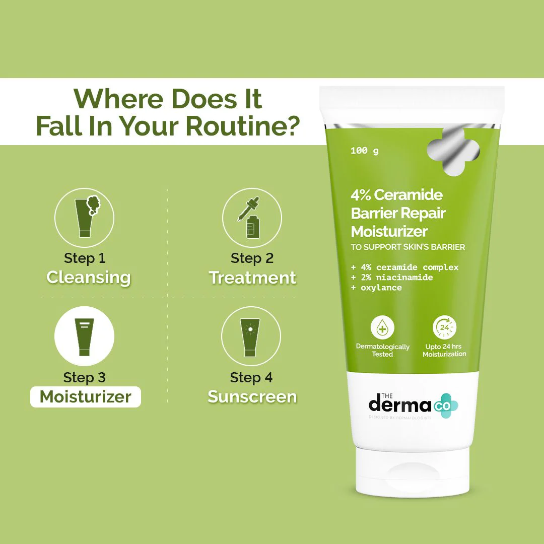 4% Ceramide Barrier Repair Moisturizer with Ceramide, Niacinamide, and Oxylance - 100gm - Image 6