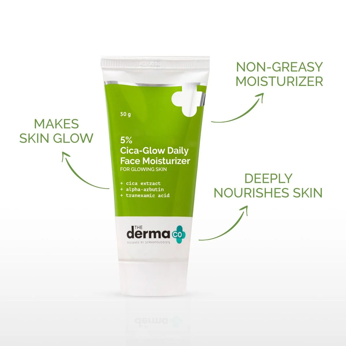 5% Cica-Glow Daily Face Moisturizer with Alpha Arbutin & Tranexamic Acid - 50 g - Image 3