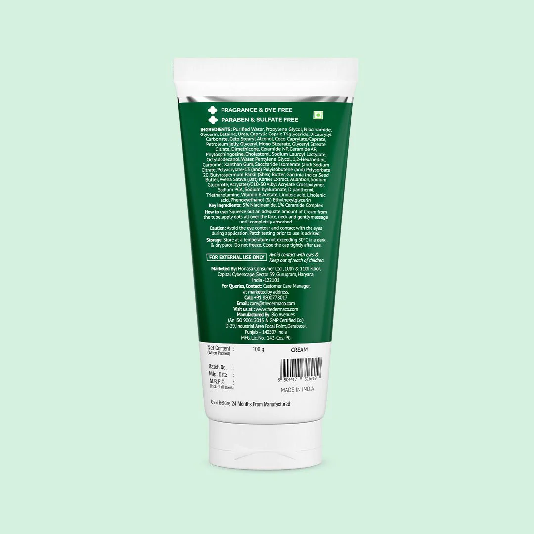 5% Nia-Ceramide Deep Moisturizing Cream with 5% Niacinamide & 1% Ceramide - 100g - Image 9