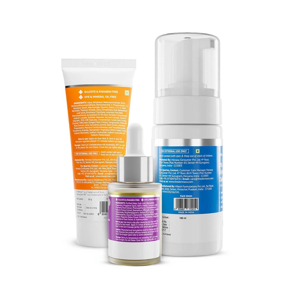 Dark Spots Kit (3% AHA+BHA Foaming Daily Face Wash + 2% Kojic Acid Face Serum + Pore Minimizing Priming Sunscreen) - Image 8