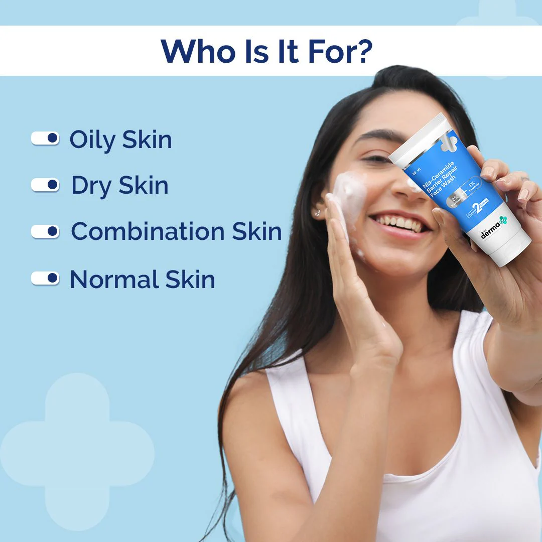 Nia-Ceramide Barrier Repair Face Wash with 2% Niacinamide and 1% Ceramide - 80ml - Image 3