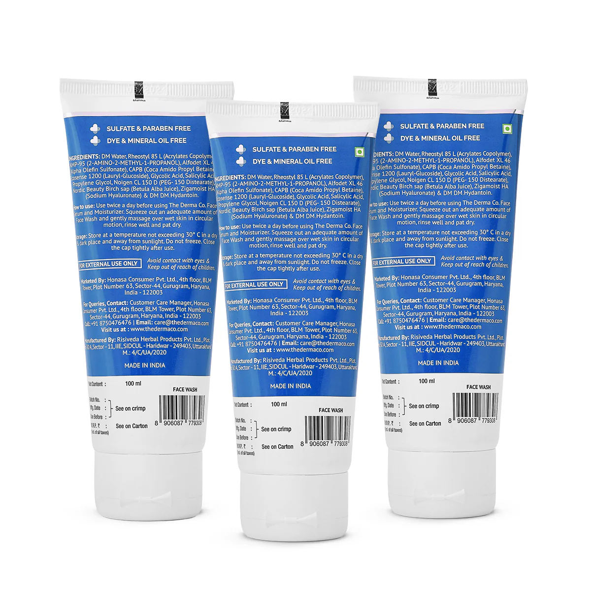 Oil-Free Daily Face Wash With Hyaluronic Acid, Glycolic Acid & Multivitamins for Clear & Hydrated Skin - 100ml (Pack Of 3) - Image 7