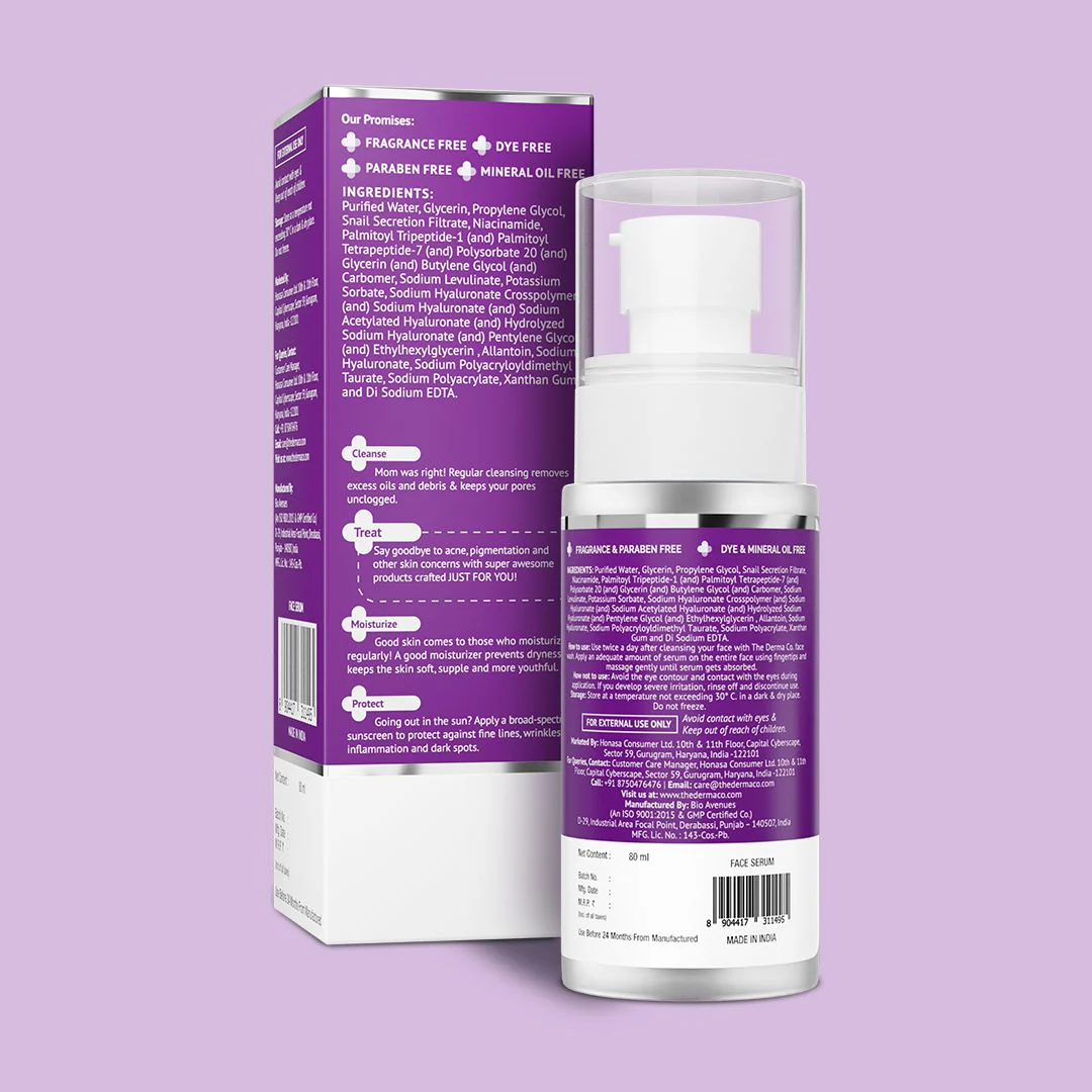 Snail Peptide 96 Hydrating Serum with Snail Mucin & Peptide Complex for Smooth & Moisturized Skin - 80 ml - Image 8