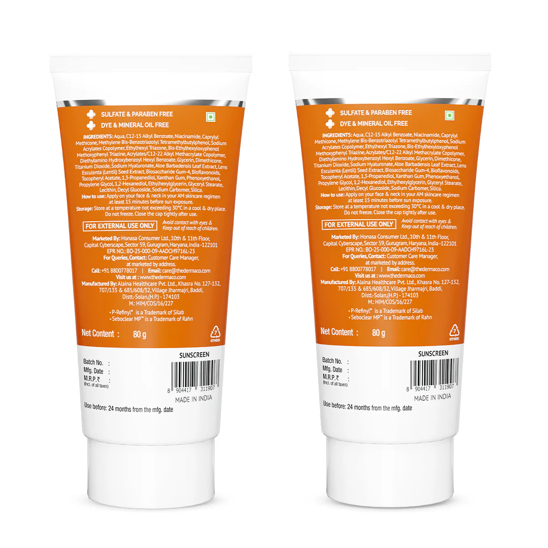 Pore Minimizing Sunscreen Gel For Open Pores & UVA/UVB Protection - 80g (Pack of 2) - Image 3