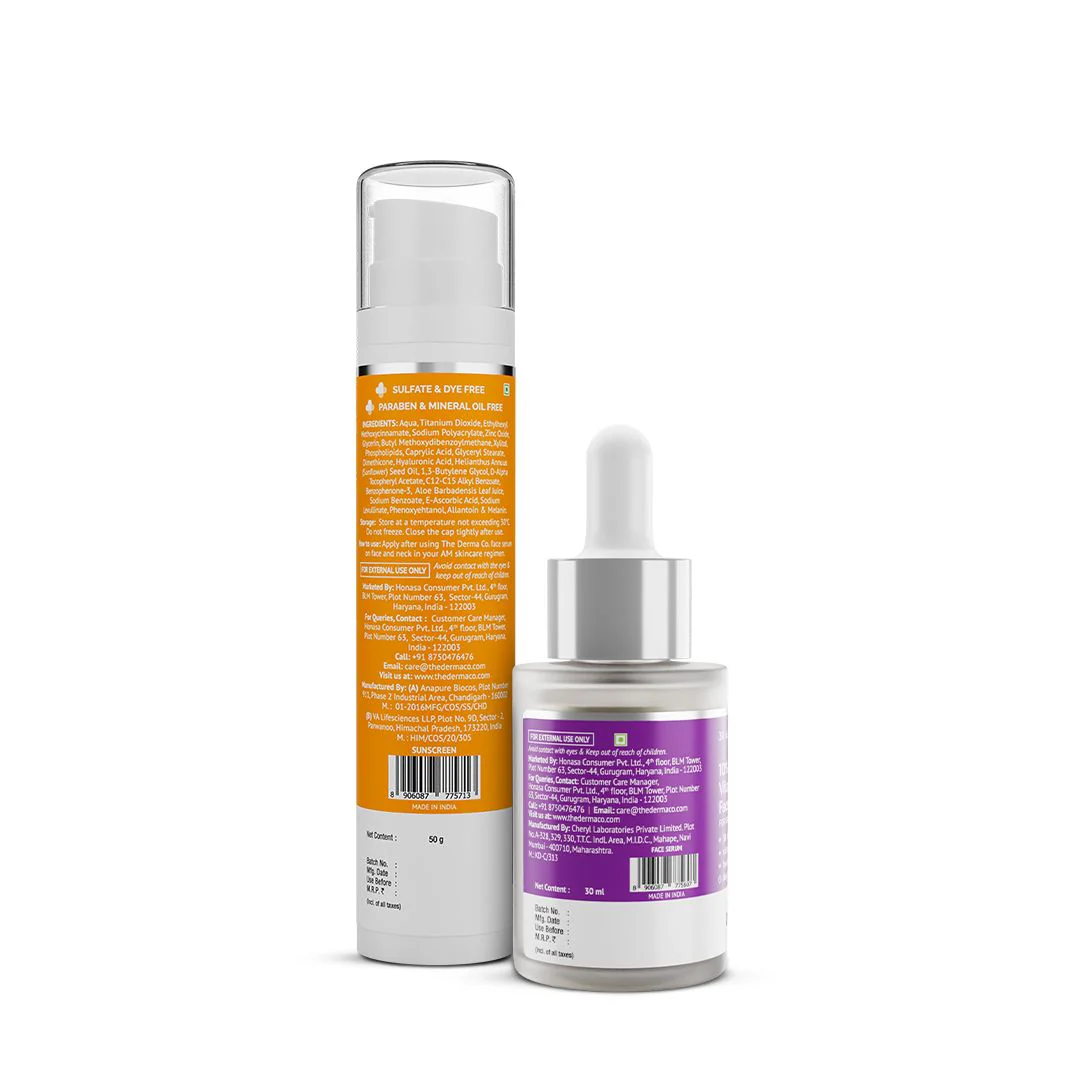 Radiant Skin Combo (1% Hyaluronic Sunscreen Aqua Gel + 10% Vitamin C Face Serum 30 ml Combo) - Image 6