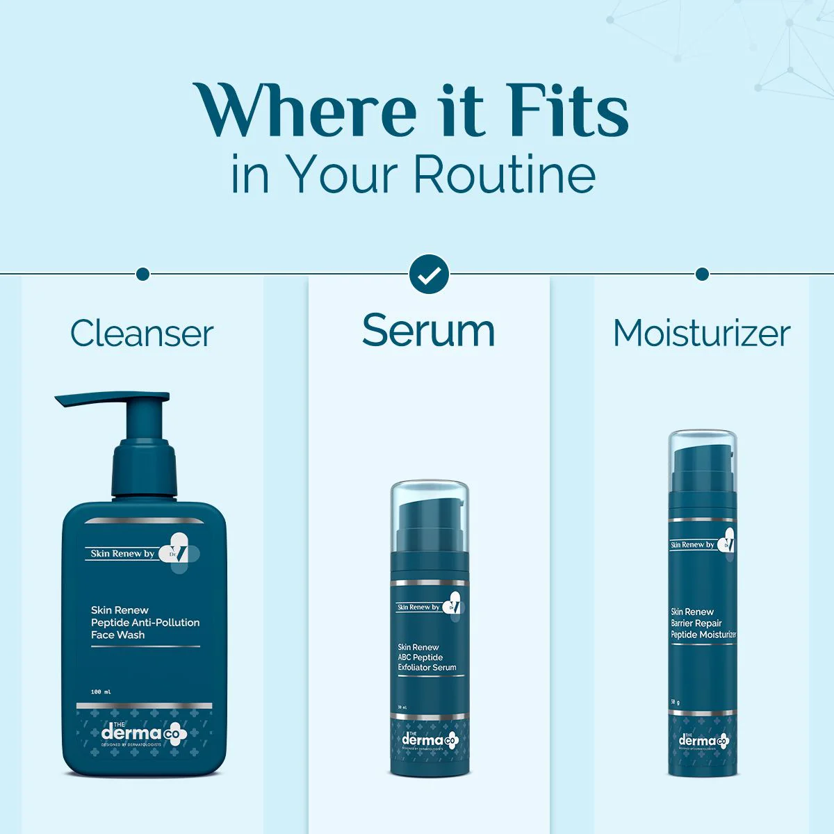 The Derma Co. X Dr V Skin Renew ABC Peptide Exfoliator Serum with Lactic Acid, Salicylic Acid, and Peptides - 30 ml - Image 4