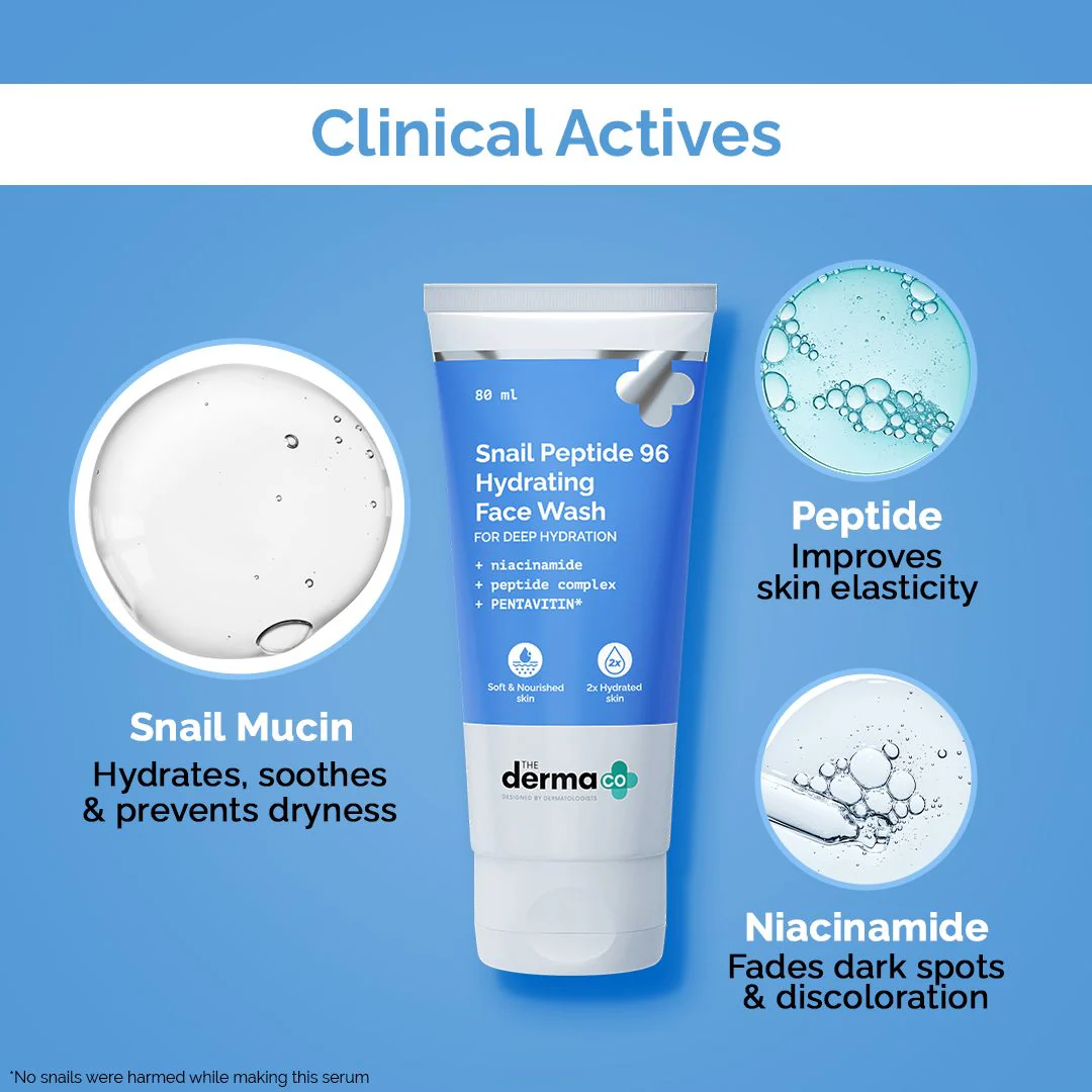 Snail Peptide 96 Hydrating Face Wash with Snail Mucin & Peptide Complex for Deep Hydration - 80 ml - Image 3