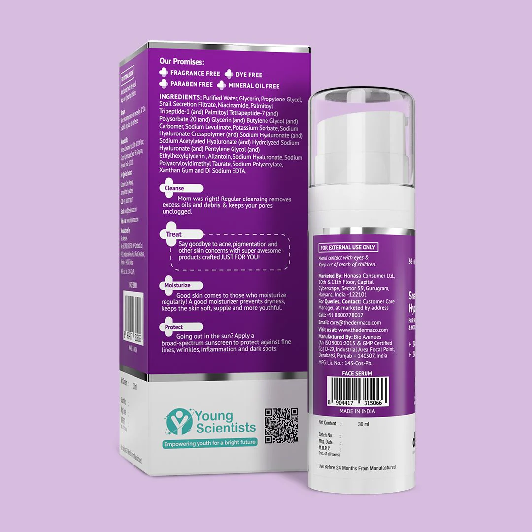 Snail Peptide 96 Hydrating Serum with Snail Mucin & Peptide Complex for Smooth & Moisturized Skin - 30 ml - Image 8